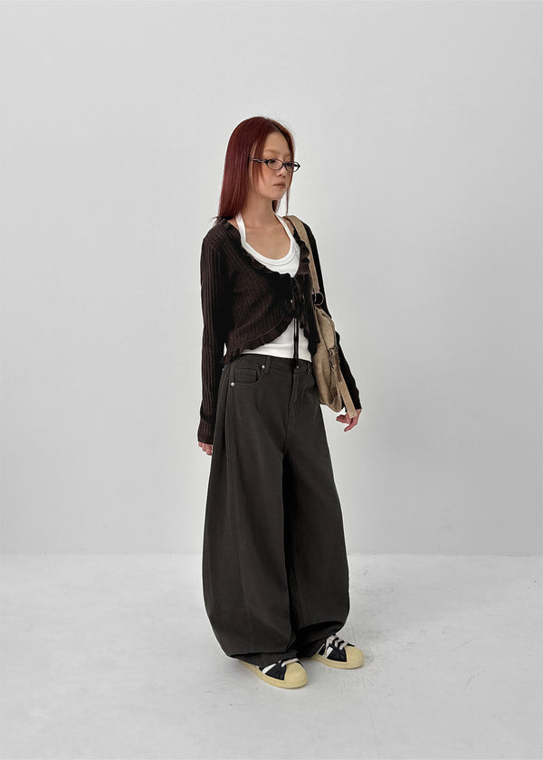 Toten Wave Strap Knit Cardigan