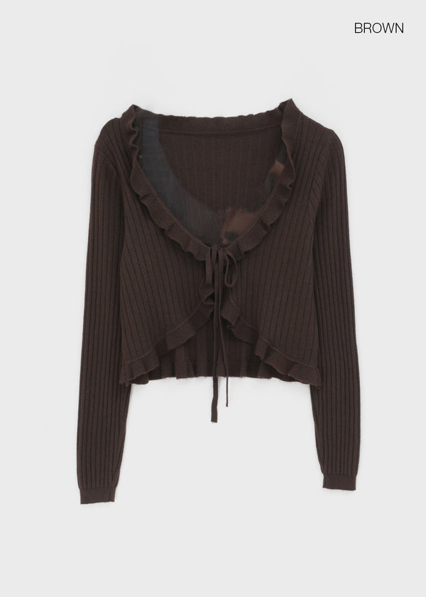 Toten Wave Strap Knit Cardigan