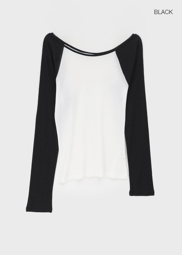 Tomerton Nagrang Off-Shoulder Long Sleeve T-Shirt