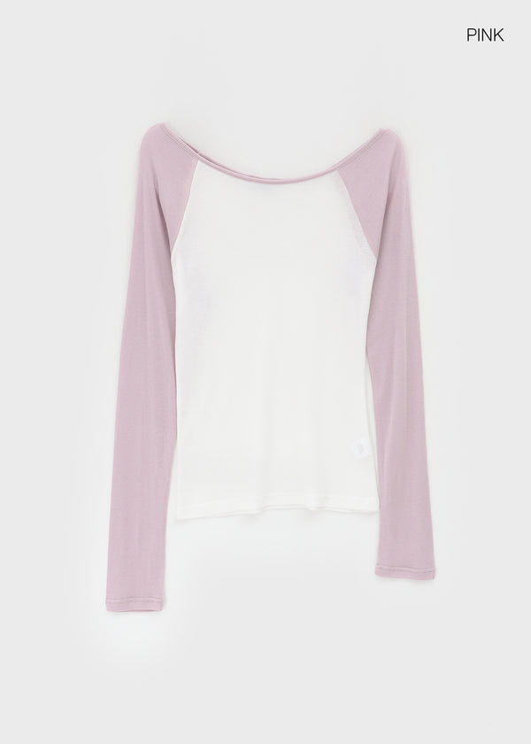 Tomerton Nagrang Off-Shoulder Long Sleeve T-Shirt