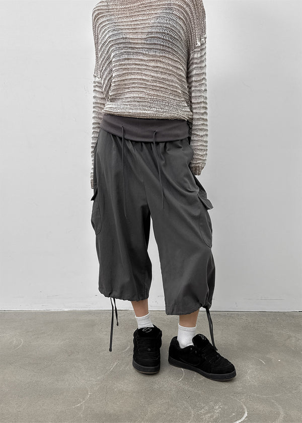 Krenit Folding Cargo Strap Bermuda Shorts