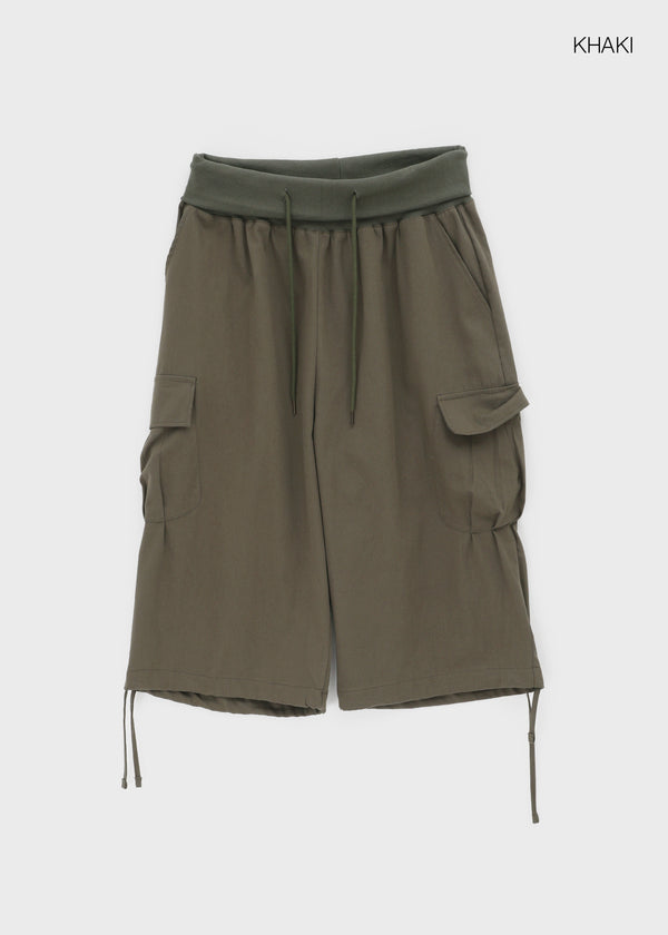 Krenit Folding Cargo Strap Bermuda Shorts