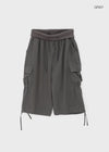 Krenit Folding Cargo Strap Bermuda Shorts