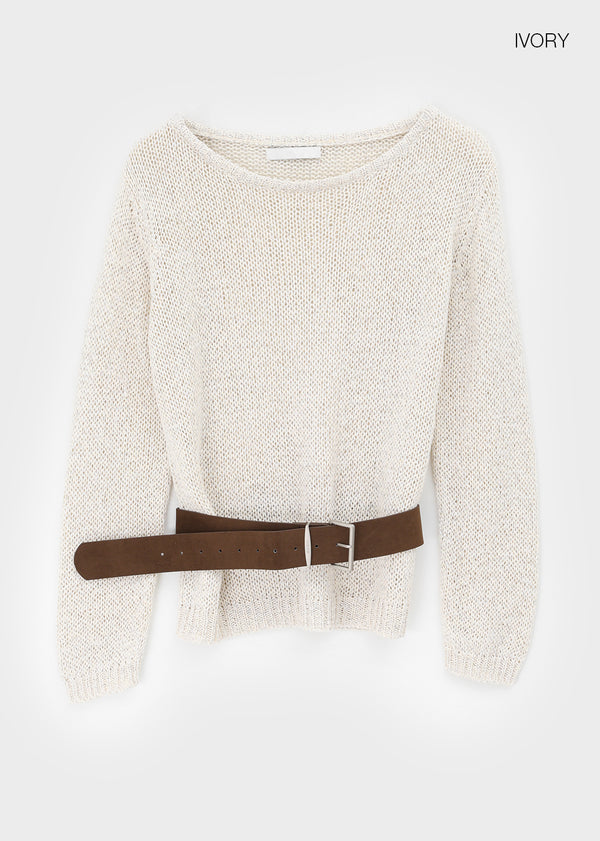 Kamiren Set - Boatneck Knit, Belt