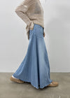 Toynem Washed Cutting Denim Long Skirt