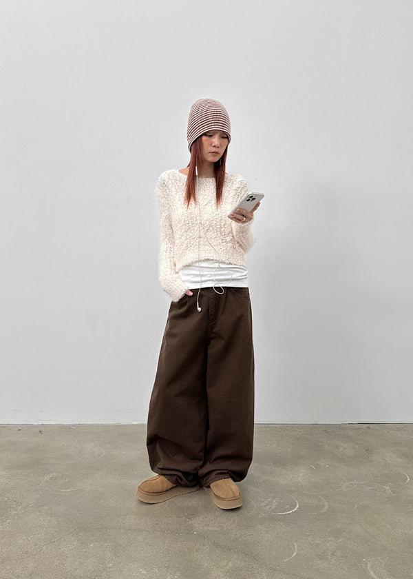 Cardin Hairy Crop Knit