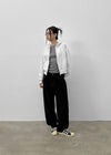 (UNISEX) Kelnom Stitch Wide Cotton Pants