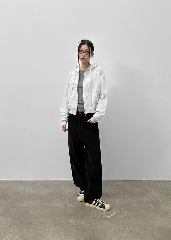 (UNISEX) Kelnom Stitch Wide Cotton Pants
