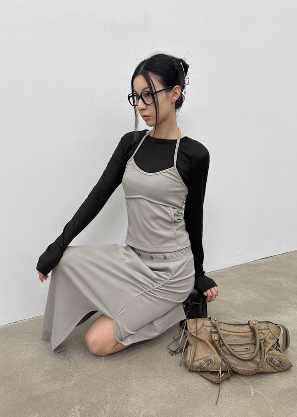 Lucky Set - Halter Neckline, Long Skirt