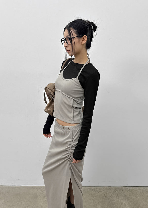 Lucky Set - Halter Neckline, Long Skirt