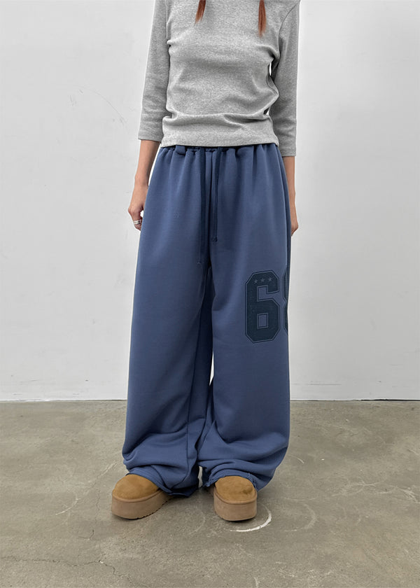 Poeli Number Wide Banding Pants