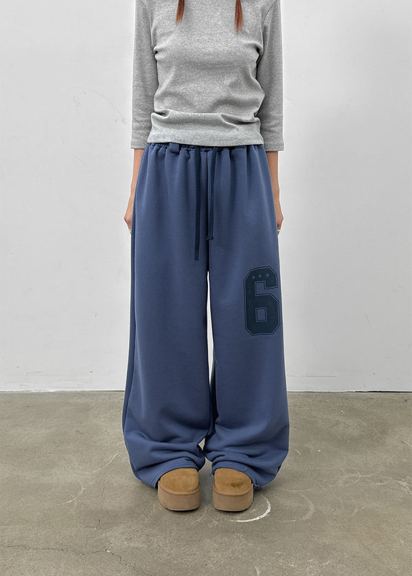 Poeli Number Wide Banding Pants