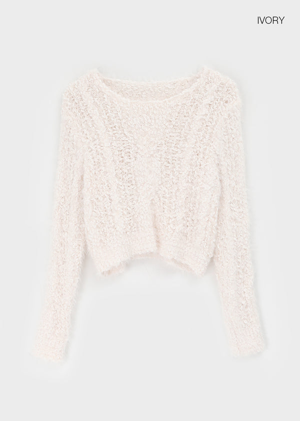 Cardin Hairy Crop Knit