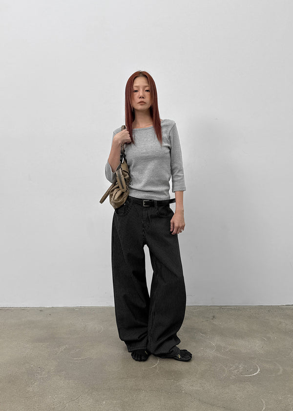 Clone Stripe Wide Cotton Pants
