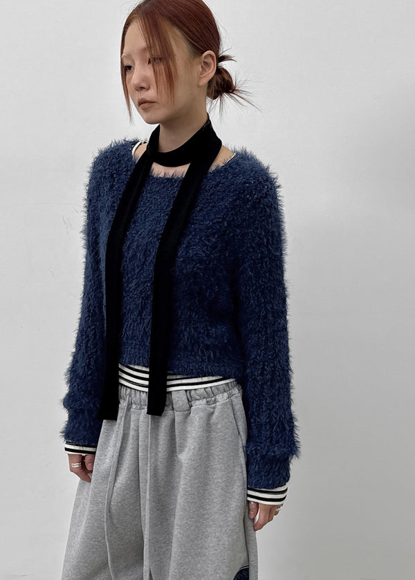 Cardin Hairy Crop Knit