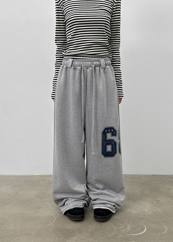 Poeli Number Wide Banding Pants