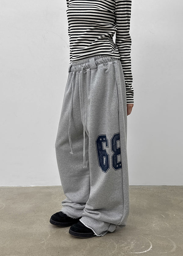 Poeli Number Wide Banding Pants