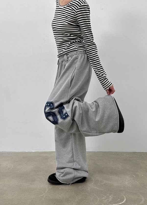 Poeli Number Wide Banding Pants