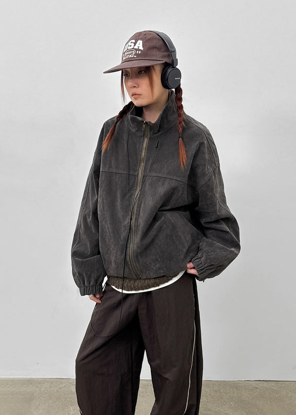 Warmdienne High-neck Suede Jumper