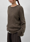 Warmdienne High-neck Suede Jumper