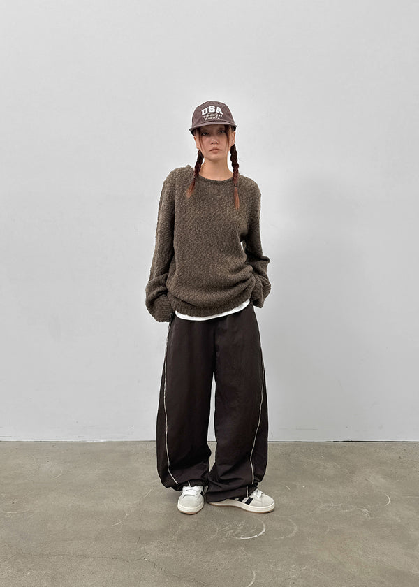 Warmdienne High-neck Suede Jumper