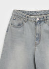 Oldera Washed Semi-wide Denim Pants