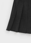 Karum Pleated Wool Midi Skirt (belt Set)