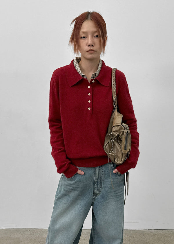 Kinte Daily Wool Collar Knitwear