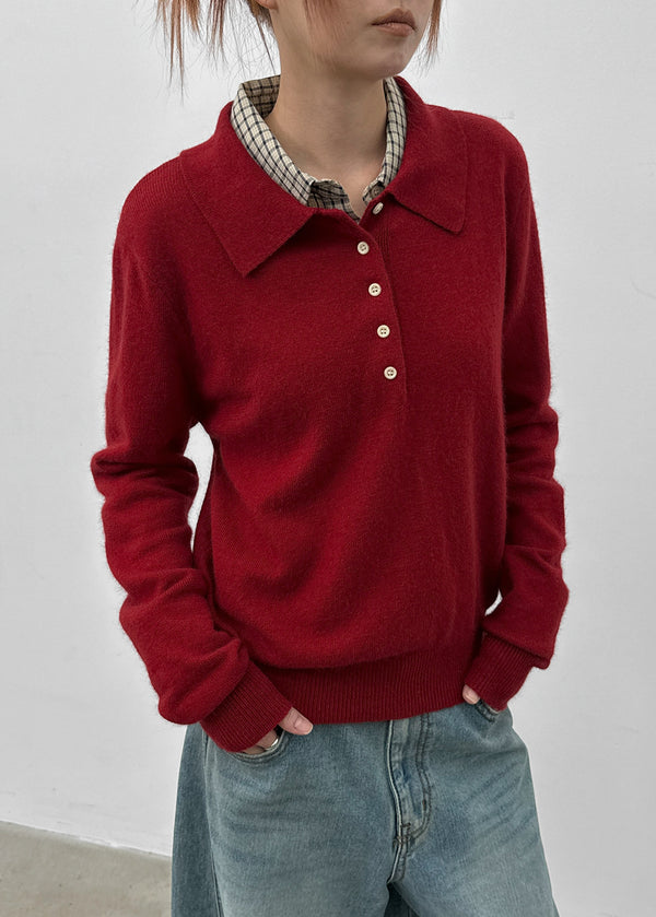 Kinte Daily Wool Collar Knitwear