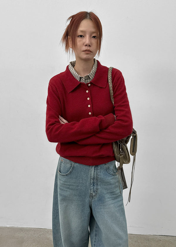 Kinte Daily Wool Collar Knitwear