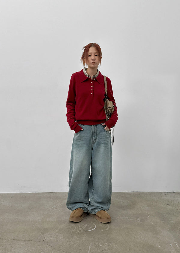 Kinte Daily Wool Collar Knitwear