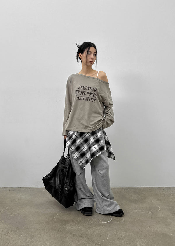 One-to-Rivet Wide Banding Pants