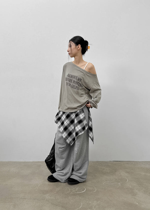 One-to-Rivet Wide Banding Pants