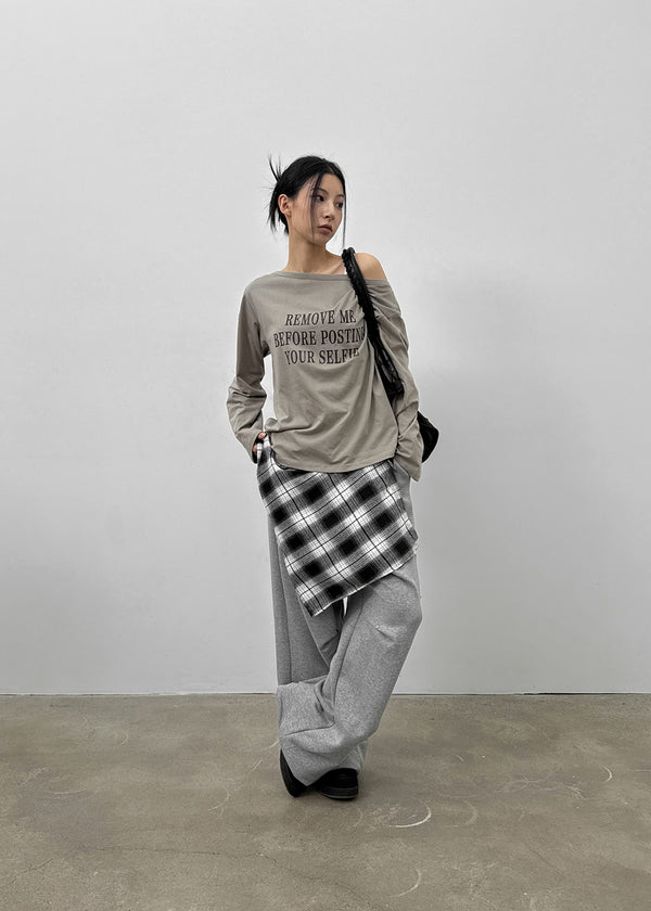One-to-Rivet Wide Banding Pants