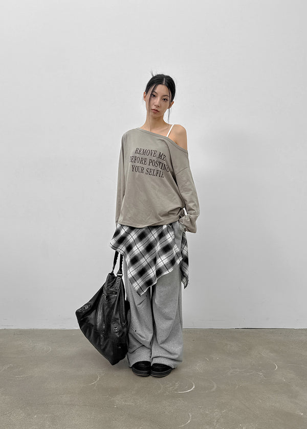 One-to-Rivet Wide Banding Pants