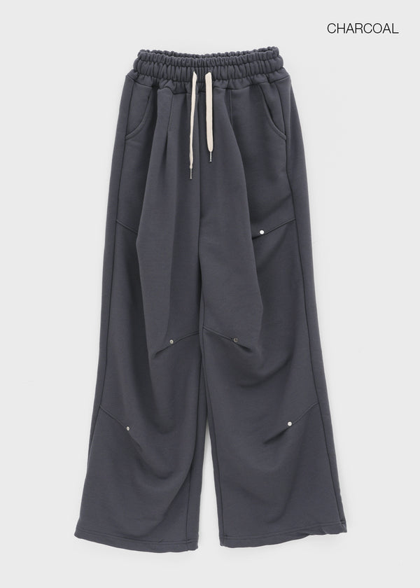 One-to-Rivet Wide Banding Pants