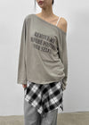 Meb Loose Fit One-shoulder Long-sleeve T-shirt