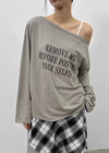 Meb Loose Fit One-shoulder Long-sleeve T-shirt