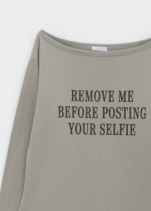 Meb Loose Fit One-shoulder Long-sleeve T-shirt