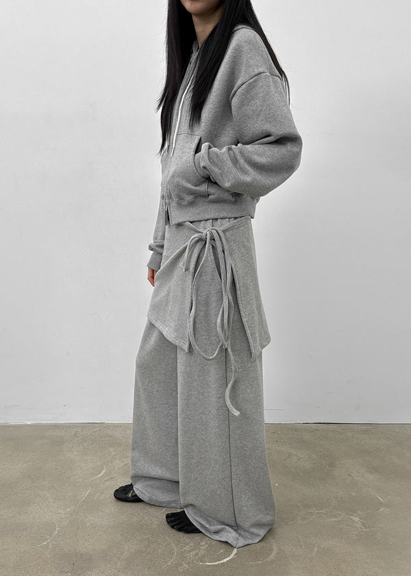 Ricketto Set - Layered Wrap Skirt, Wide Banding Pants