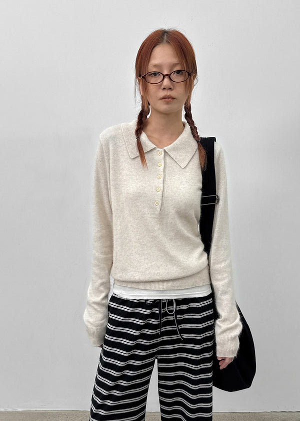 Kinte Daily Wool Collar Knitwear