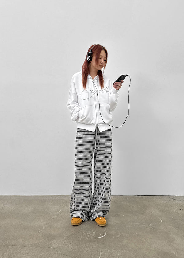 Rotaf Two-way Lettering Hooded Zip-up