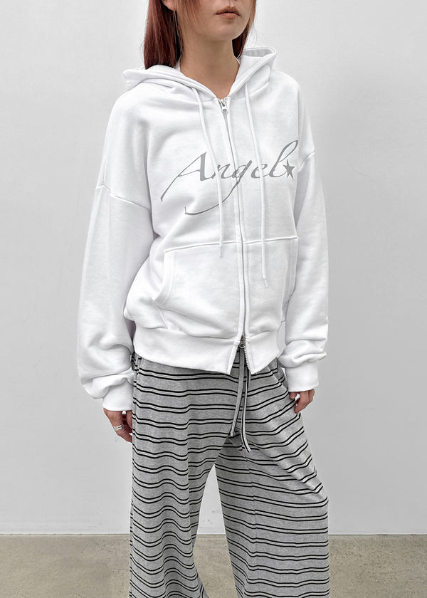 Rotaf Two-way Lettering Hooded Zip-up