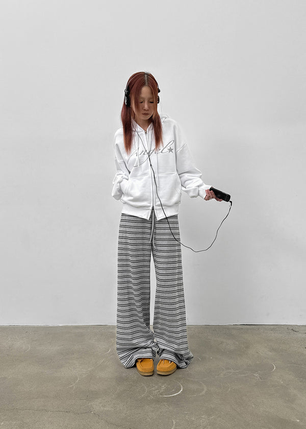 Rotaf Two-way Lettering Hooded Zip-up