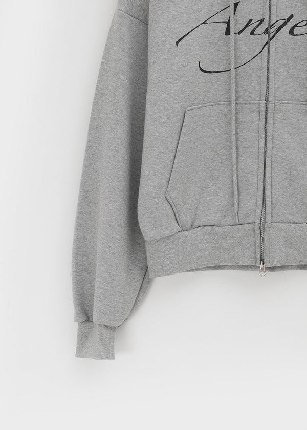 Rotaf Two-way Lettering Hooded Zip-up