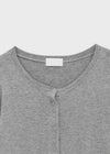 Flaming Loose Fit Henley Neck Wool Long Sleeve T-shirt