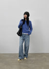 Juliet Semi-washed Wide Denim Pants