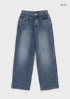 Juliet Semi-washed Wide Denim Pants