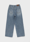 Juliet Semi-washed Wide Denim Pants
