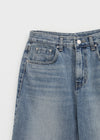 Juliet Semi-washed Wide Denim Pants